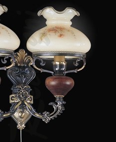 Aplica de perete design italian din alama cu lemn 636