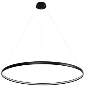 Lustra LED design modern circular CARLO negru mat, diametru 120cm