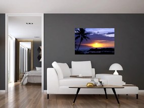 Tablou cu apus de soare deasupra mării (90x60 cm)