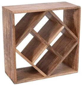 Suport sticle vin Quadro, lemn, 33x33x15 cm