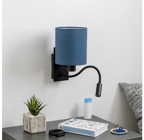 Lampă LED de perete Brilagi NUBILA 1xE27/25W/230V + LED/3W negru/albastru închis