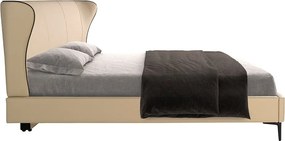 Pat dublu tapitat design LUX Cream 180x200cm