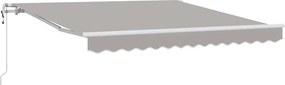 vidaXL Cort electric retractabil Gri deschis 350 x 250 cm