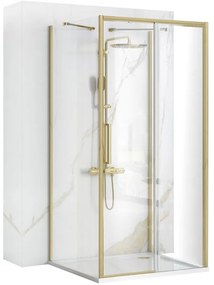 Cabina de dus de perete REA Rapid Slide 130 x 80 cm auriu periat