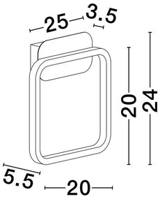Aplica LED de perete design modern IMAR square