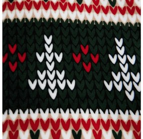 Set lenjerie cocolino FROSTED CHRISTMAS colorate + cearsaf Cocolino microplus cu elastic SOFT 180x200 cm alb, pat dublu