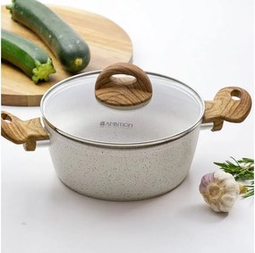 Oala cu capac 20cm, 2.2L, invelis Pfluon Cookmark™, Nature