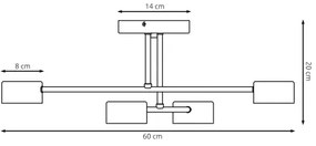 Lustră aplicată HALO 4xGX53/10W/230V negru