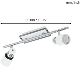 Spot LED Eglo 92085 DAVIDA 2xGU10-LED/5W/230V