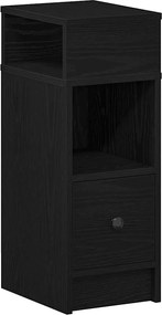 vidaXL Noptiera cu sertar Negru 25x31x66 cm