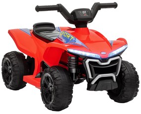 AIYAPLAY Quad electric copil 6V mașină electrică copii viteză de 2,5 km/h pentru copii 18-36 luni 71 x 40,5 x 45 cm roșu | Aosom Romania