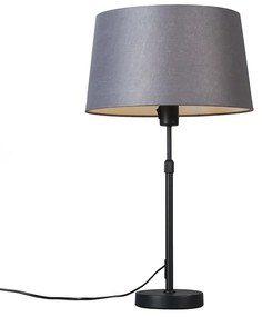 Lampă de masă neagră cu abajur gri 35 cm reglabilă - Parte