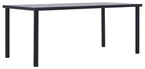 281861 vidaXL Masă de bucătărie, negru & gri beton, 200 x 100 x 75 cm, MDF