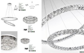 Lustra LED aplicata cristal K9 Quentin 60cm NVL-9172519