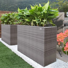 Deuba Ghiveci de flori 95x27x60cm - gri