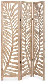 Paravan despartitor cu 3 segmente maro din lemn de Paulownia, 120x6x170 cm, Fern Bizzotto