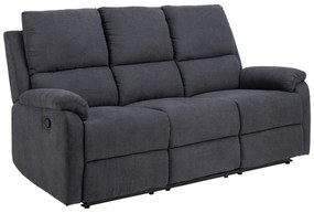 Sofa recliner Oakland 378 101x190x90cm, 67 kg, Gri inchis, Tapiterie