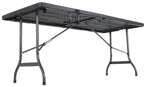 Deuba Masa ratan 180x75x73cm - neagra