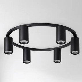 Brilagi - Lampă de tavan LED RGBW dimabilă SELE 6xGU10/6,5W/230V neagră