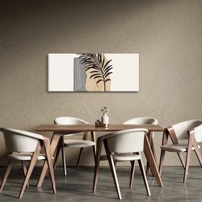 Tablou - Abstracție cu frunze tropicale N⁰3 (120x50 cm)