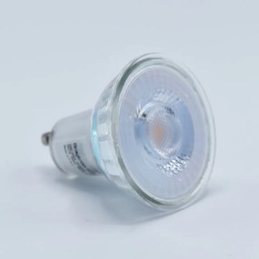 Bec LED Braytron, 4.8W(50W), GU10, 350 lm, lumina calda (2700K), semitransparent, clasa energetica F