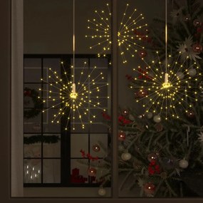 Lampi cu artificii de Craciun, 10 buc., 1400 LED alb cald 20 cm 10, Alb cald