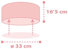 Plafonieră pentru copii STAR LIGHT 2xE27/60W/230V roz Dalber 82216S