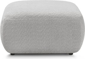 Taburet gri deschis cu tapițerie din țesătură bouclé Montaigne – Bobochic Paris