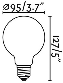 Bec E27 GLOBE FILAMENT LED AMBER 4W 2200K 17429