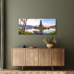 Tablou - Templul Pura Bratan (120x50 cm)