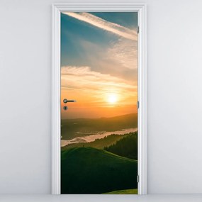 Fototapet pentru ușă - Răsărit de soare la mare (95x205cm)