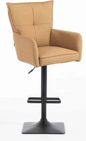 HR250KW Scaun Piele Ecologică Premium Soft Culoare Caramel Bază Neagră