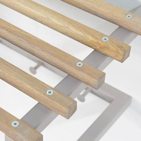 Cuier de perete în culoare naturală/taupe cu raft din metal 76 cm Marco – Spinder Design