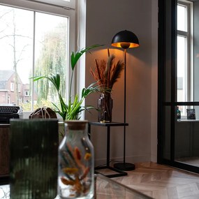 Lampă de podea industrială neagră cu auriu 160 cm - Magnax