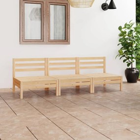 3082442 vidaXL Set mobilier de grădină, 3 piese, lemn masiv de pin