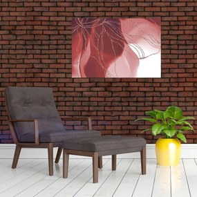 Tablou - Floare abstractă roșie N⁰1 (90x60 cm)
