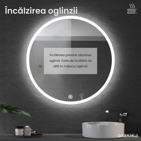 Oglindă rotundă cu iluminare LED E1