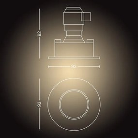 Corp de iluminat LED pentru baie dimabil 1xGU10/5W/230V IP44 Philips 34175/11/P9