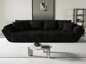 Canapea extensibilă dumonde cu ladă de depozitare si sezut confortabil din spuma high-density, Berlin Enjoy Black 300x100 cm