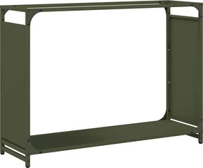 vidaXL Suport pentru lemne de foc Verde măsline Oțel laminat la rece
