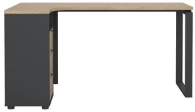 Birou cu blat cu aspect de lemn de stejar 100x150 cm Sign – Tvilum