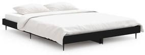 832278 vidaXL Cadru de pat, negru, 140x190 cm, lemn prelucrat