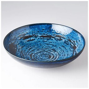 Bol servire din ceramică MIJ Copper Swirl, ø 28 cm, albastru