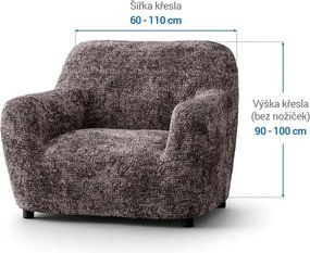 Gaico Huse bielastice MARMO maro fotoliu (l. 60 - 110 cm)