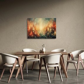 Tablou pe sticlă - Pictura de păduri (70x50 cm)