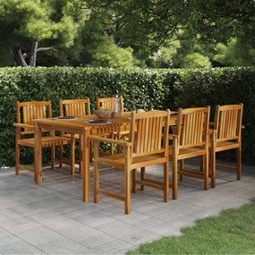 3098680 vidaXL Set mobilier de grădină, 7 piese, lemn masiv de acacia