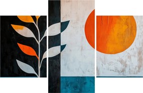 Tablou - Abstracție cu plantă și soare (90x60 cm)