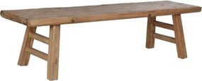 Măsuță de cafea din lemn masiv de ulm, finisaj natural, 167 x 41 x 42,5 cm, „Olmo"