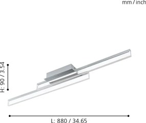 Eglo 97965 - Plafonieră LED PALMITAL 2xLED/10W/230V