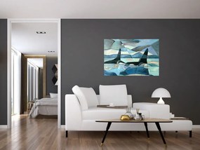 Tablou - Balene (90x60 cm)